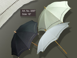 Linen with drawnwork parasol